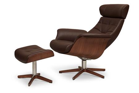  - Leather armchair , Model Caine C