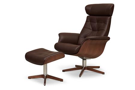  - Leather armchair , Model Caine C