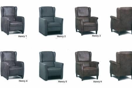  - Leather armchair , Model Henry
