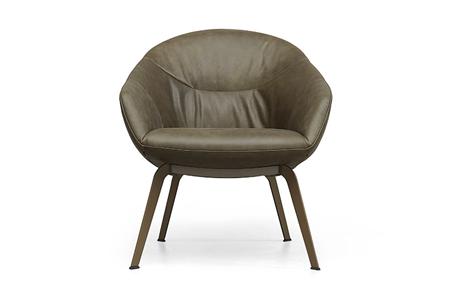  - Leather armchair , Model Gabor