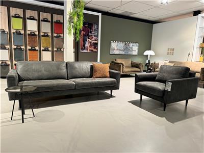 Lederland UTRECHT Showroommodel 3,5 zits Abel + Fauteuil Aquino