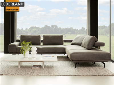 Lederland UTRECHT Showroommodel Harris hoekopstelling incl. relaxhoofdsteun